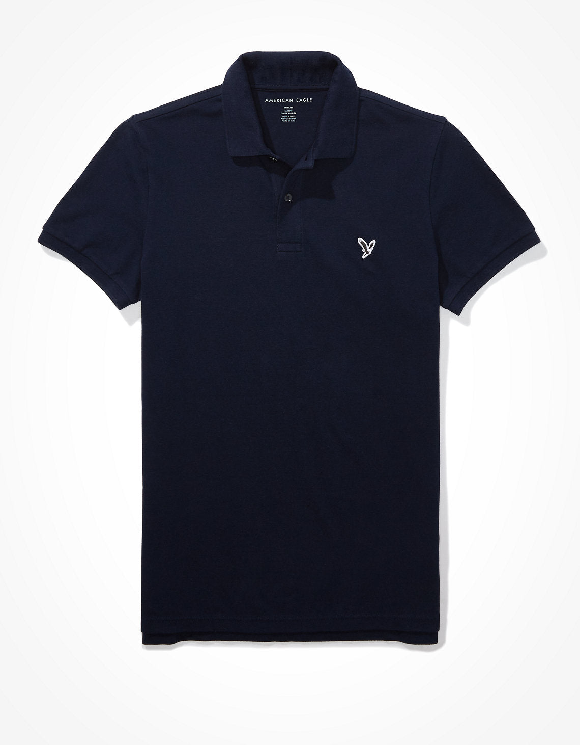 Polo en Tejido Piqué Slim Fit para Hombre - Azul 1165_9146_410_f