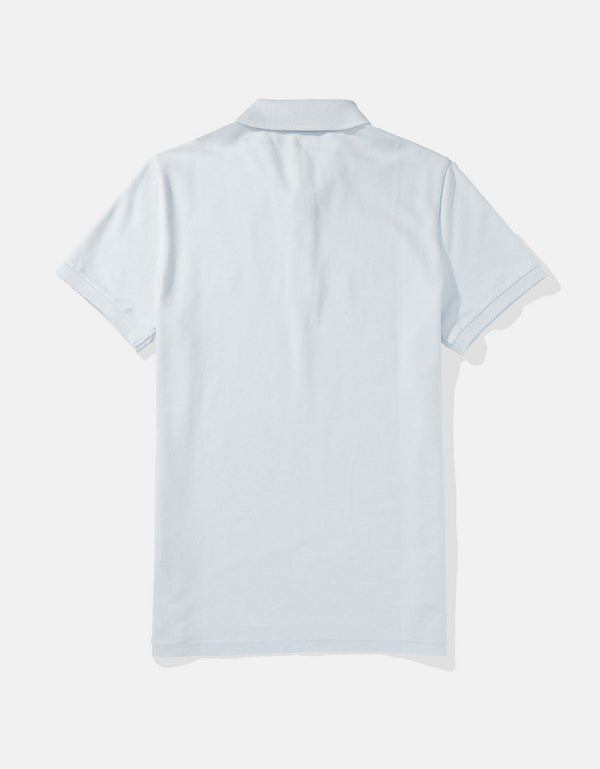 Polo en Tejido Piqué Slim Fit para Hombre - Azul