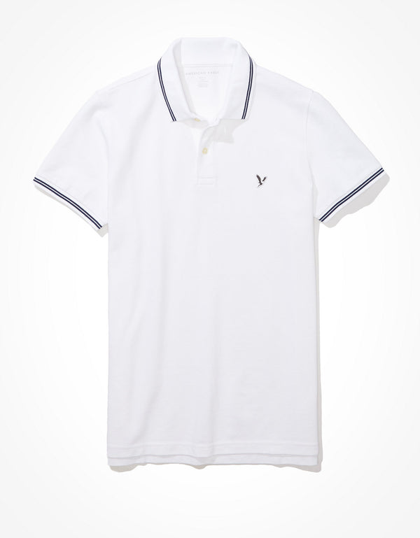 Polo sin Cuello Tipo Polo Clásica Ae - Blanco