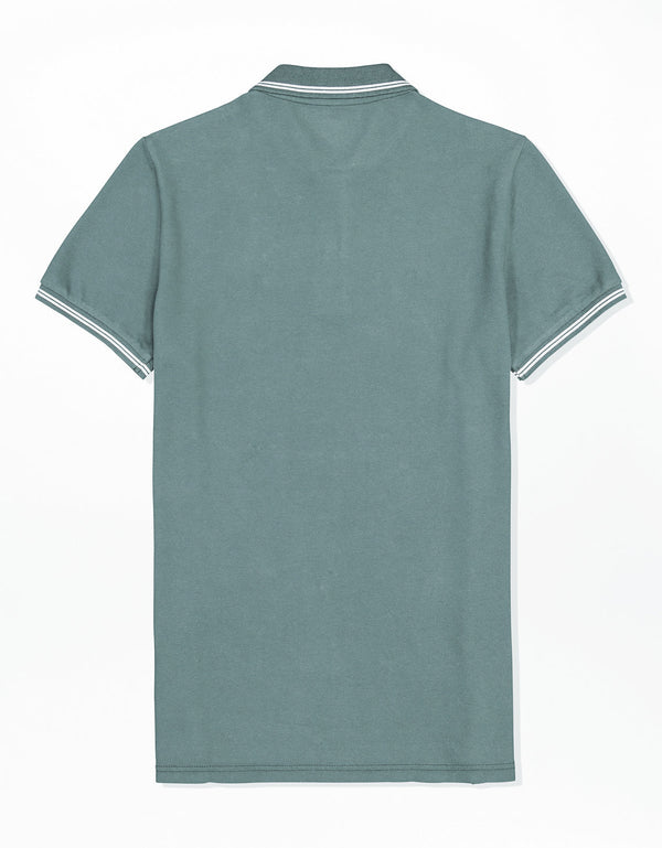 Polo sin Cuello Tipo Polo Clásica Ae - Verde