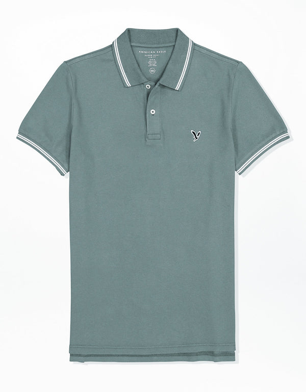 Polo sin Cuello Tipo Polo Clásica Ae - Verde