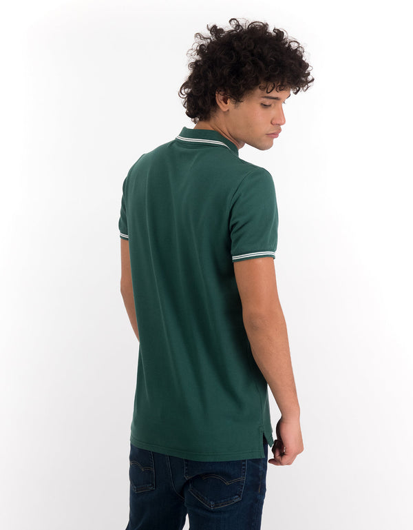 Polo sin Cuello Tipo Polo Clásica Ae - Verde