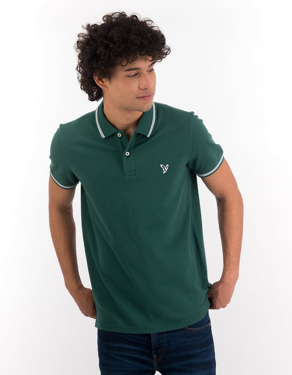 Polo sin Cuello Tipo Polo Clásica Ae - Verde