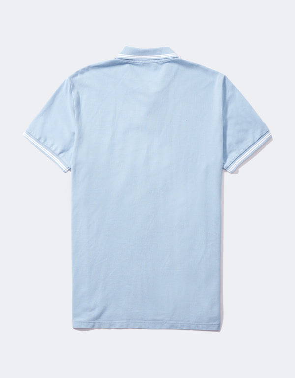 Polo sin Cuello Tipo Polo Clásica Ae - Azul