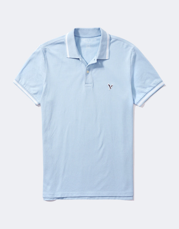 Polo sin Cuello Tipo Polo Clásica Ae - Azul