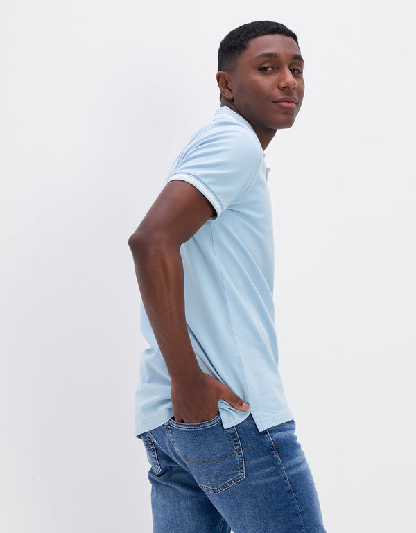 Polo sin Cuello Tipo Polo Clásica Ae - Azul