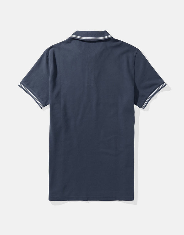 Polo sin Cuello Tipo Polo Clásica Ae - Azul