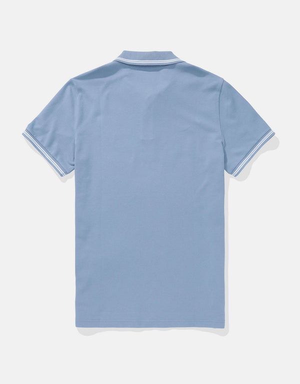 Polo sin Cuello Tipo Polo Clásica Ae - Azul