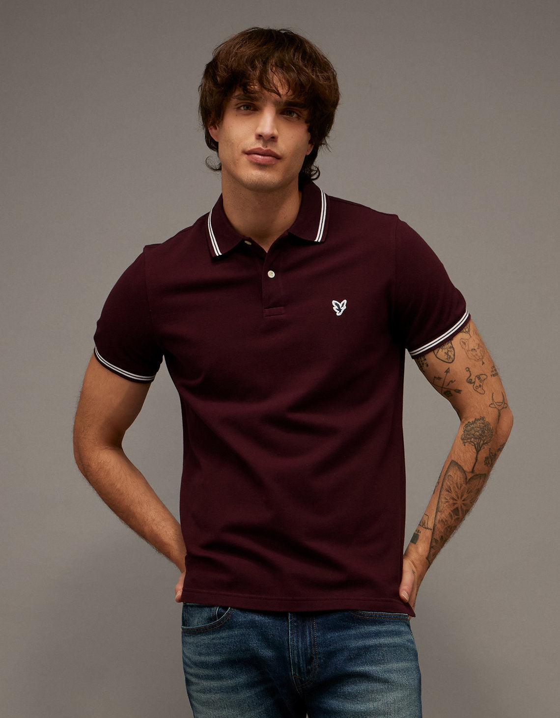 Polo sin Cuello Tipo Polo Clásica Ae - Generico 1165_9150_613_of