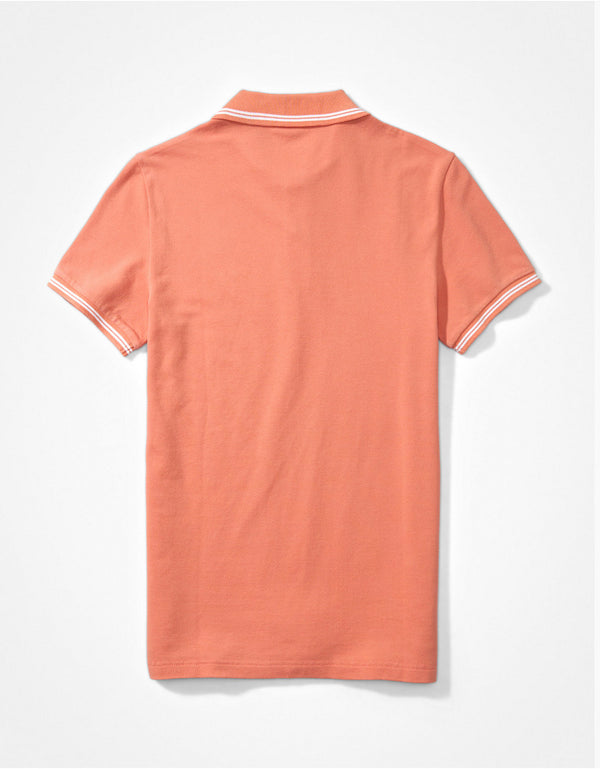 Polo sin Cuello Tipo Polo Clásica Ae - Naranja