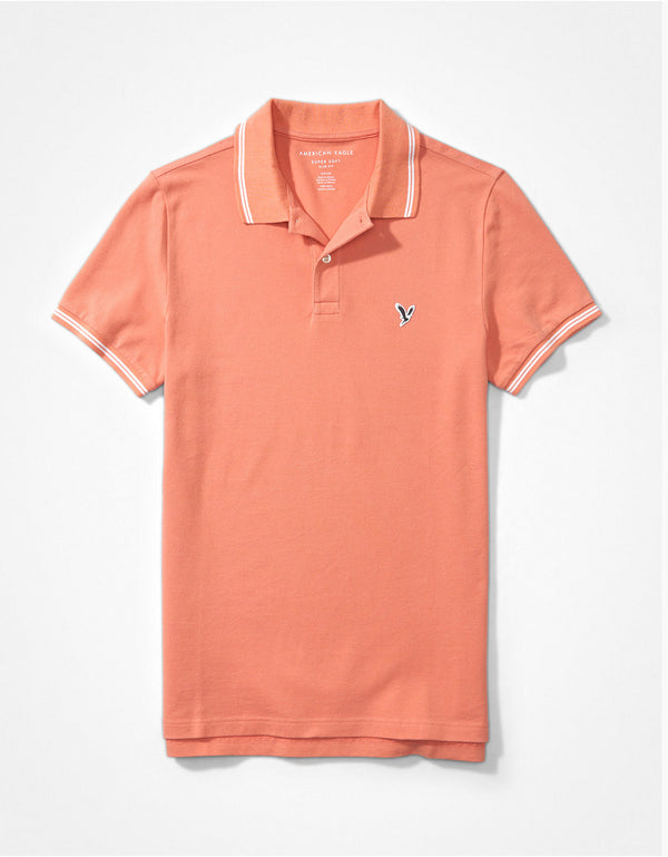 Polo sin Cuello Tipo Polo Clásica Ae - Naranja