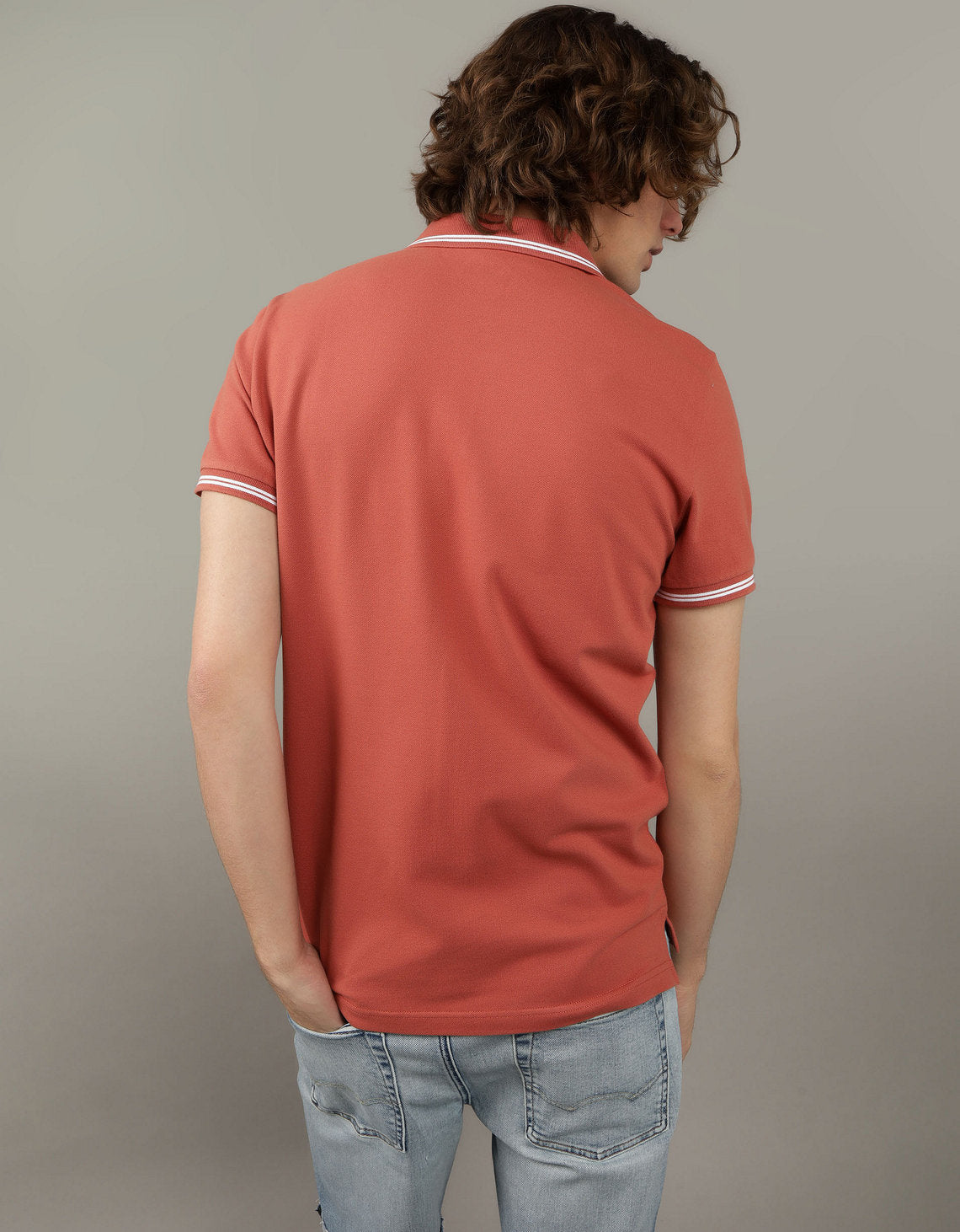 Polo sin Cuello Tipo Polo Clásica Ae - Café 1165_9150_812_ob