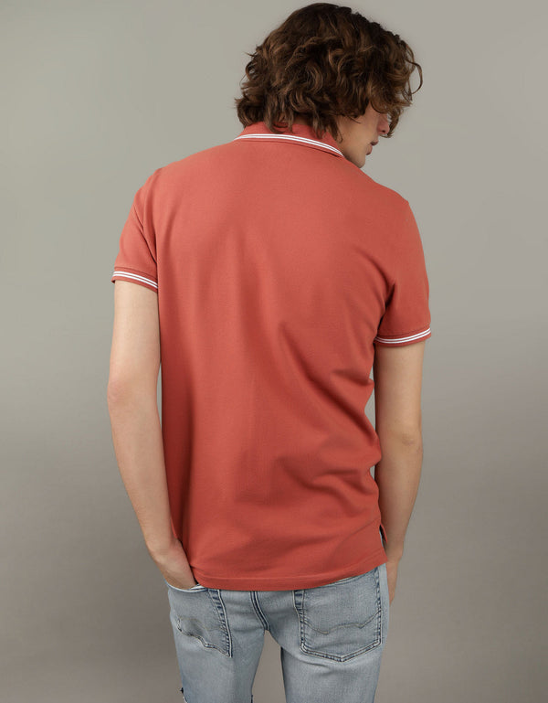 Polo sin Cuello Tipo Polo Clásica Ae - Café