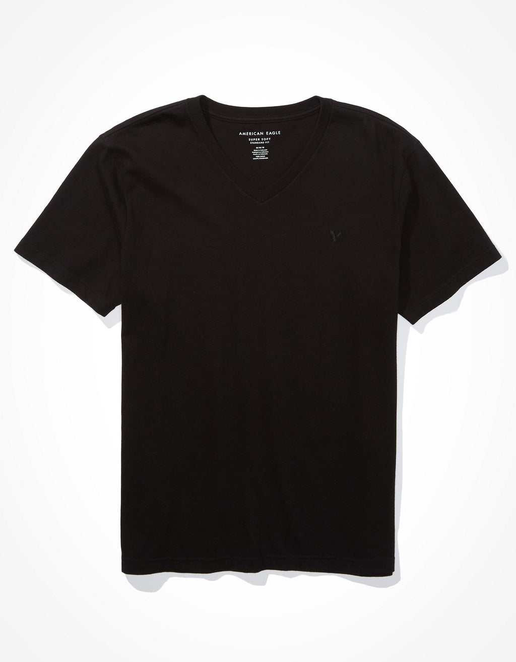 Polo sin Cuello Ae súper suave, cuello V - Negro 1177_1541_001_f