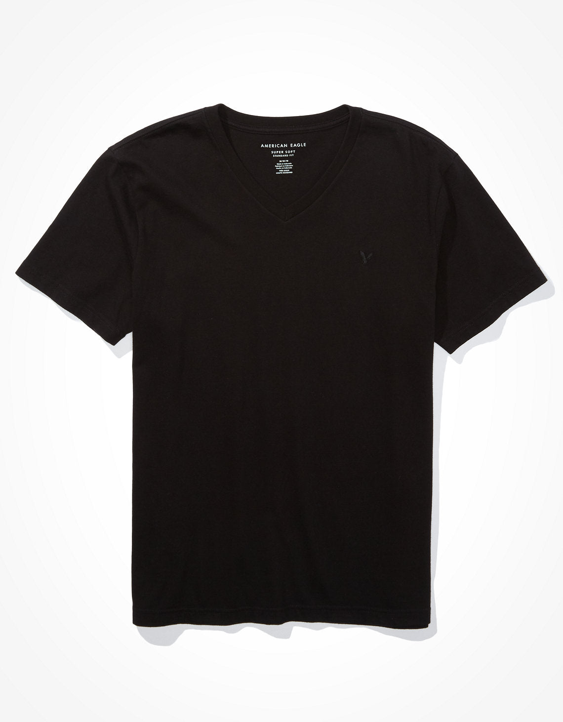 Polo sin Cuello Ae súper suave, cuello V - Negro 1177_1541_001_f