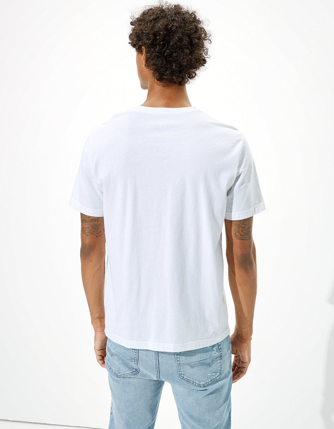 Polo sin Cuello Ae súper suave, cuello V - Blanco 1177_1541_100_ob