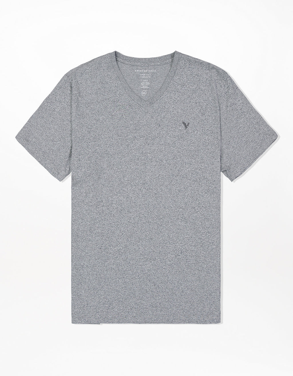 Polo sin Cuello con cuello en V de Ae - Gris 1177_1758_006_f