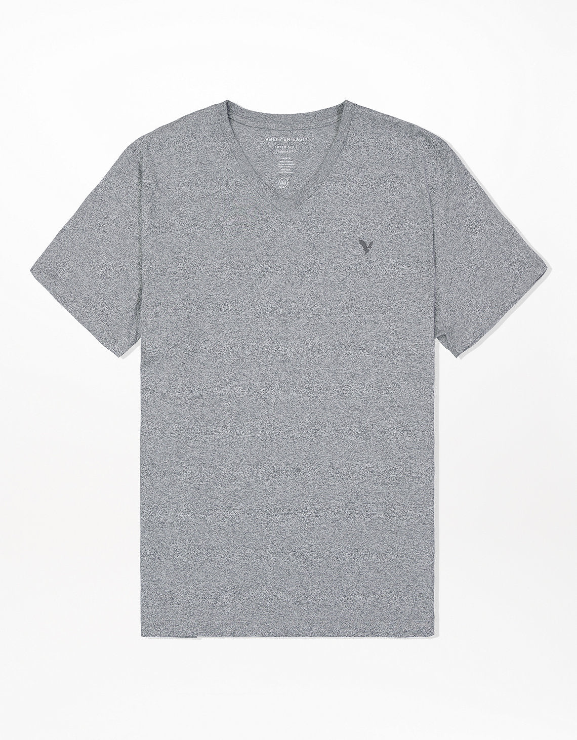 Polo sin Cuello con cuello en V de Ae - Gris 1177_1758_006_f