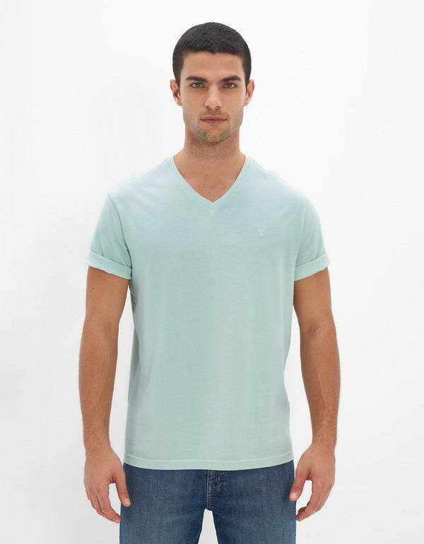Polo sin Cuello AE de manga corta y cuello en V - Generico