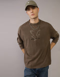 AE T-shirt Térmica Manga Larga con Gráfico - Café 1182_3997_200_of