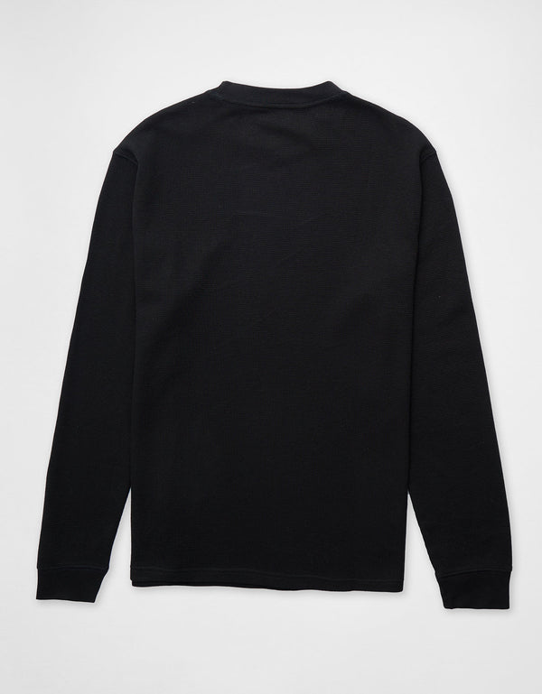 Polo sin Cuello Thermal Manga Larga Ae - Negro