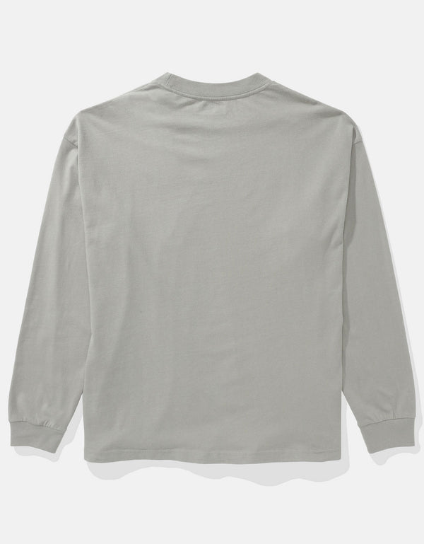 Polo sin Cuello gráfica de manga larga AE Super Soft - Gris