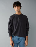 Polo sin Cuello gráfica de manga larga AE Super Soft - Negro 1182_4599_094_of