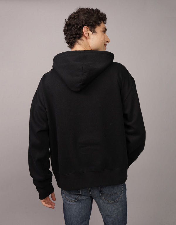 Polera con Capucha Manga Larga con gráfico Hombre AE - Negro