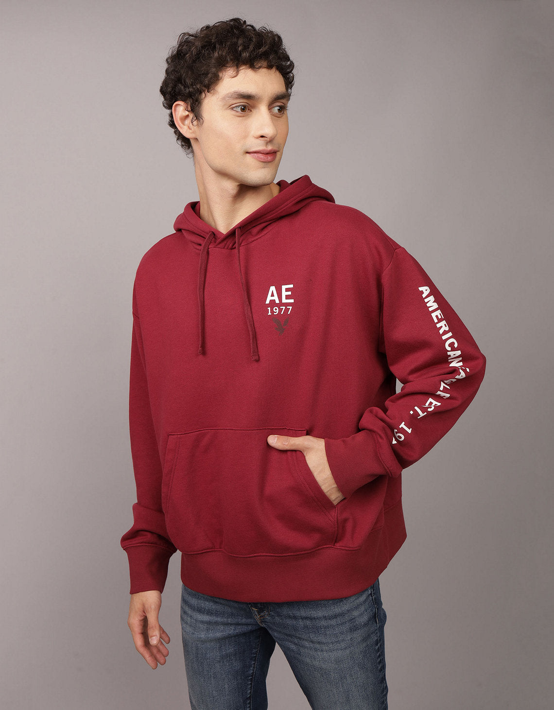 Polera con Capucha Manga Larga con gráfico Hombre AE - Generico 1192_2433_604_of