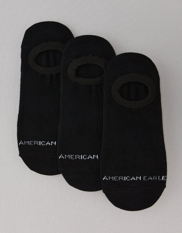 Paquete de 3 medias taloneras Hombre AE - Negro