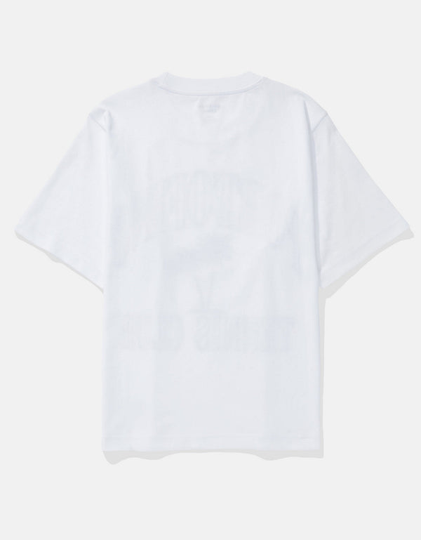 Polo sin Cuello gráfica de destino de gran tamaño de Ae - Blanco