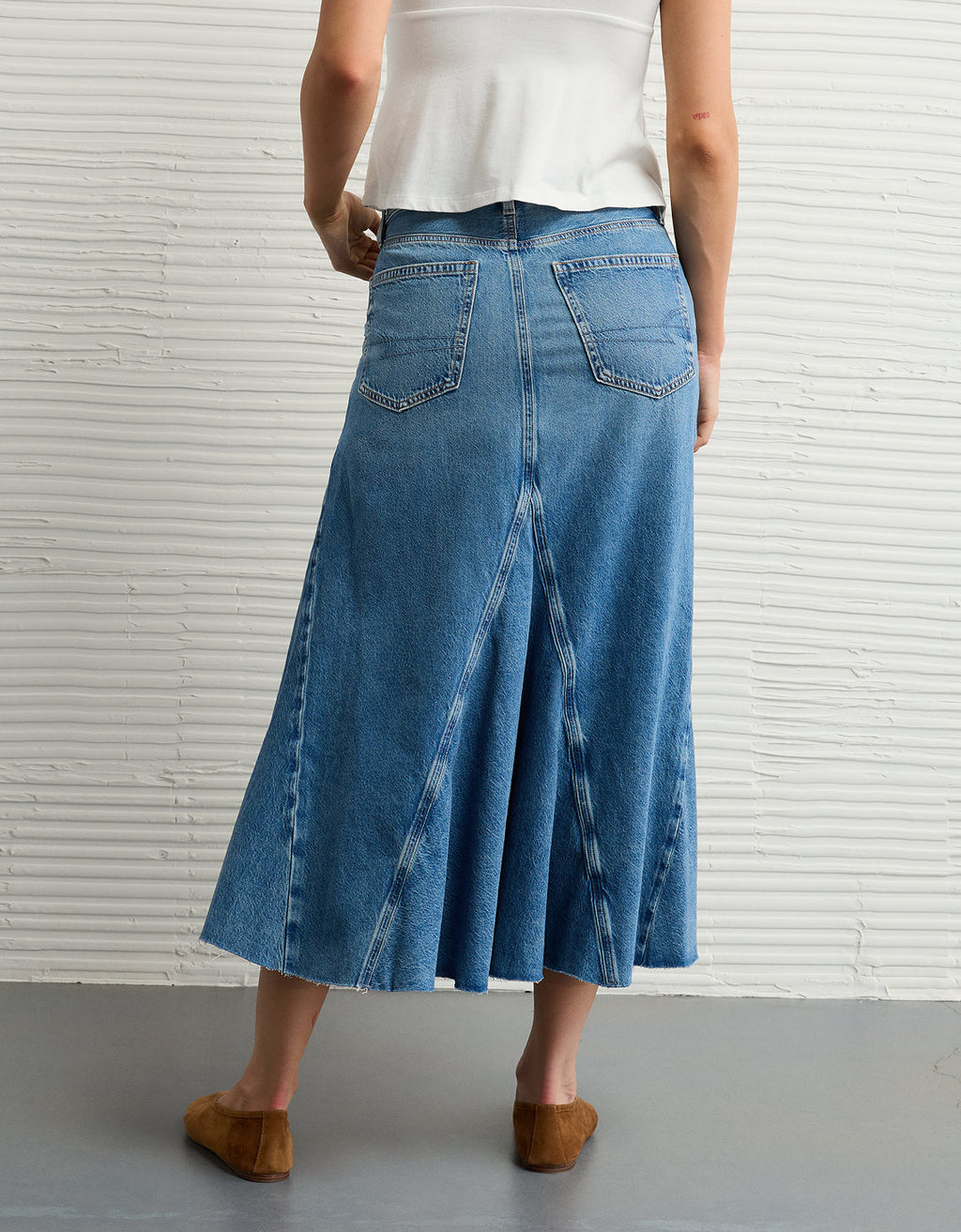 Falda Maxi en Denim Tiro Bajo Ae - Generico 1313_5154_936_ob