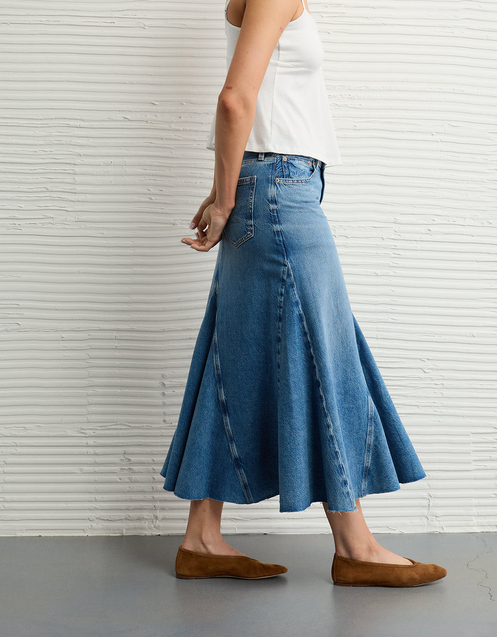 Falda Maxi en Denim Tiro Bajo Ae - Generico 1313_5154_936_os