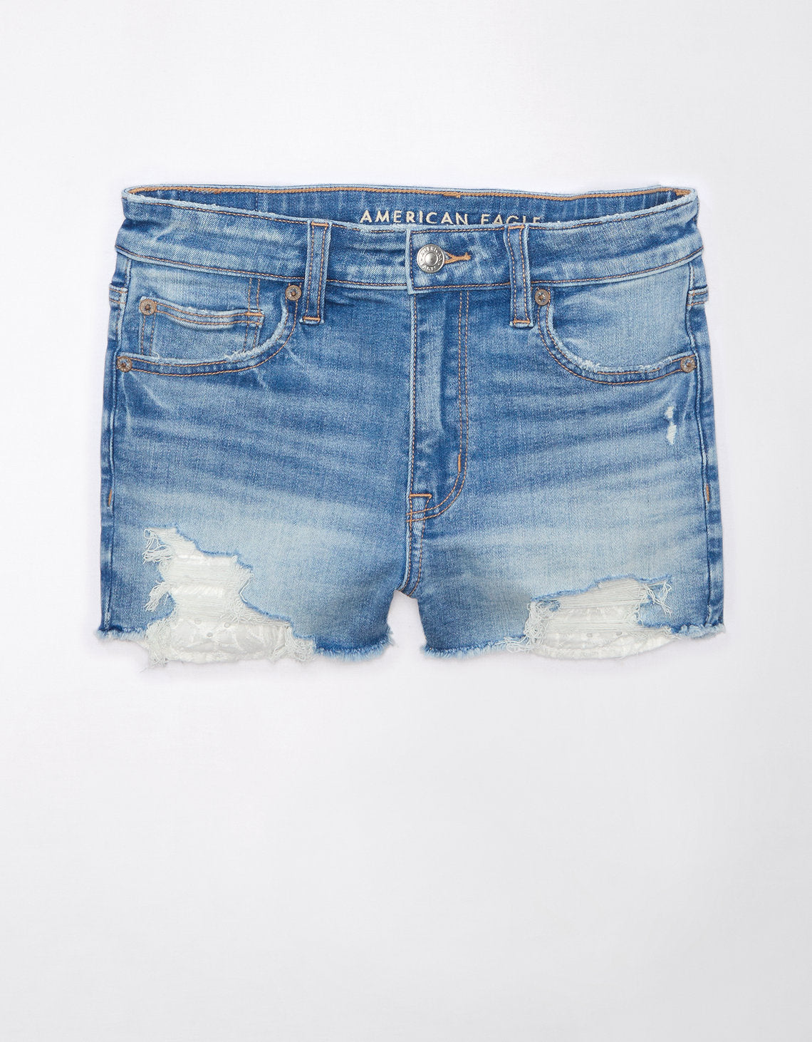 Short  Denim de Tiro Alto con rotos Mujer AE - Azul 1333_7744_947_f