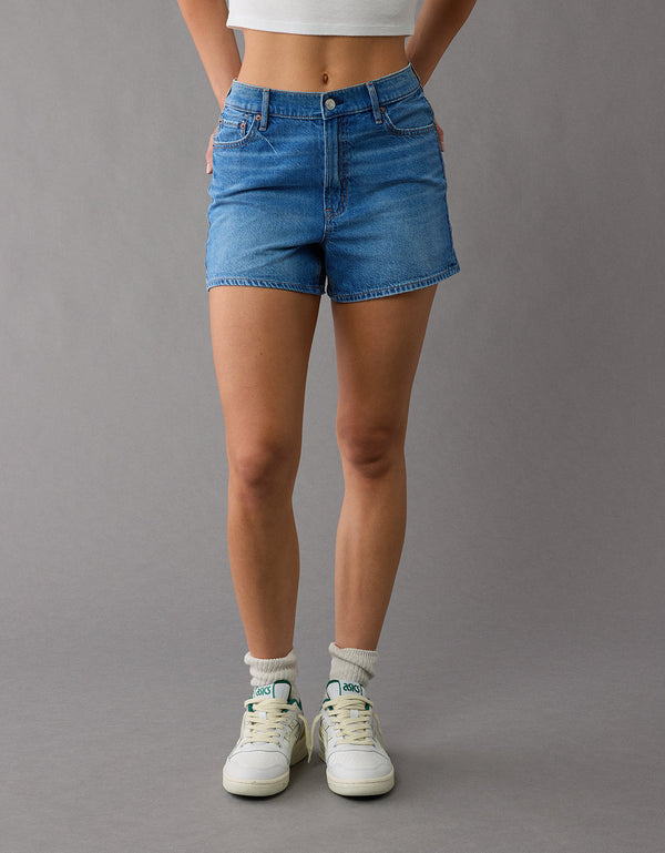 Short Strigid en Denim con Tiro Alto para Mujer - Azul