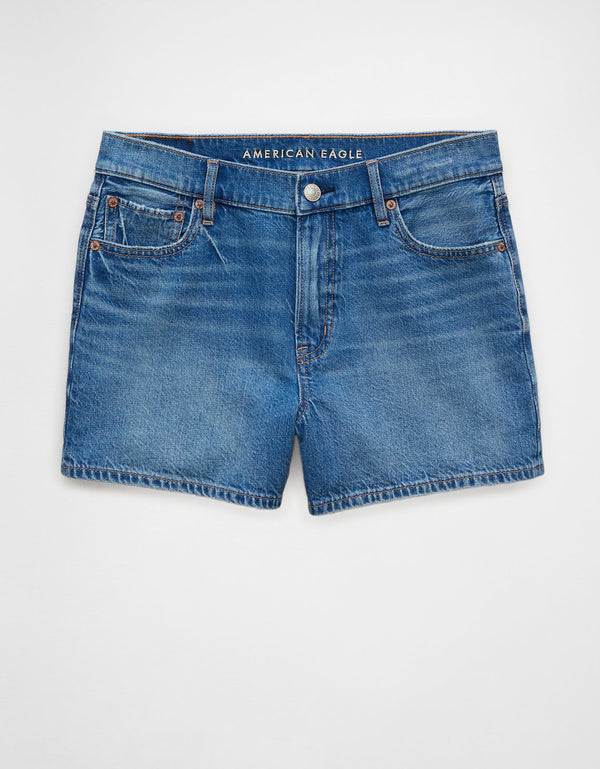 Short Strigid en Denim con Tiro Alto para Mujer - Azul