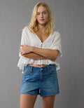 Short Strigid en Denim con Tiro Alto para Mujer - Azul 1334_8124_471_of