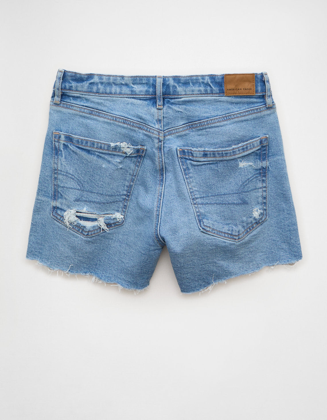 Ae Strigid pantalón corto de mezclilla relajado de tiro alto - Azul 1334_8598_909_b