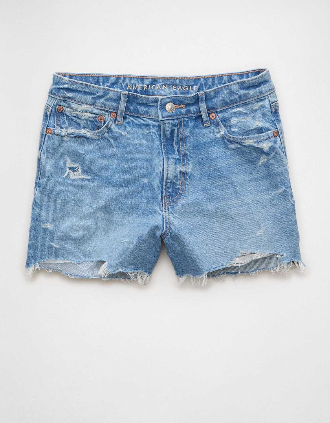 Ae Strigid pantalón corto de mezclilla relajado de tiro alto - Azul 1334_8598_909_f