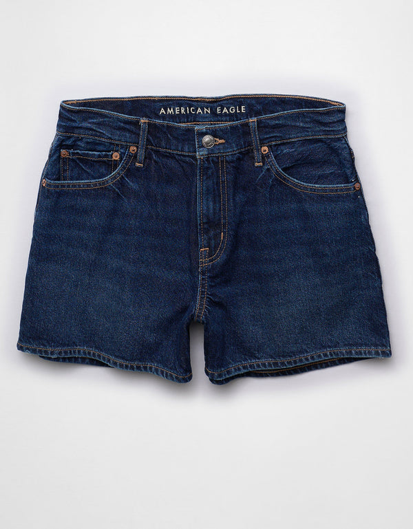 Short en denim tiro alto Ae - Azul