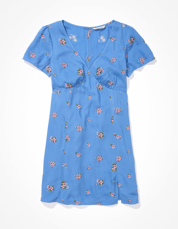 Vestido camisero Ae en lana - Azul