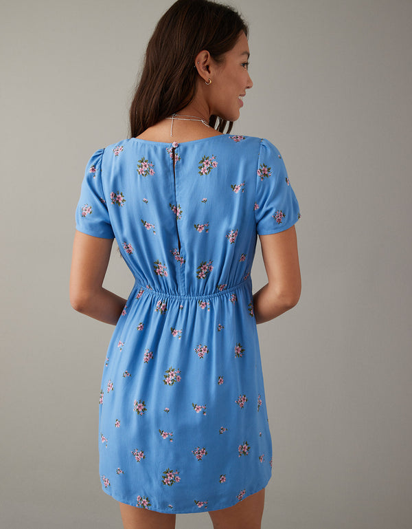 Vestido camisero Ae en lana - Azul