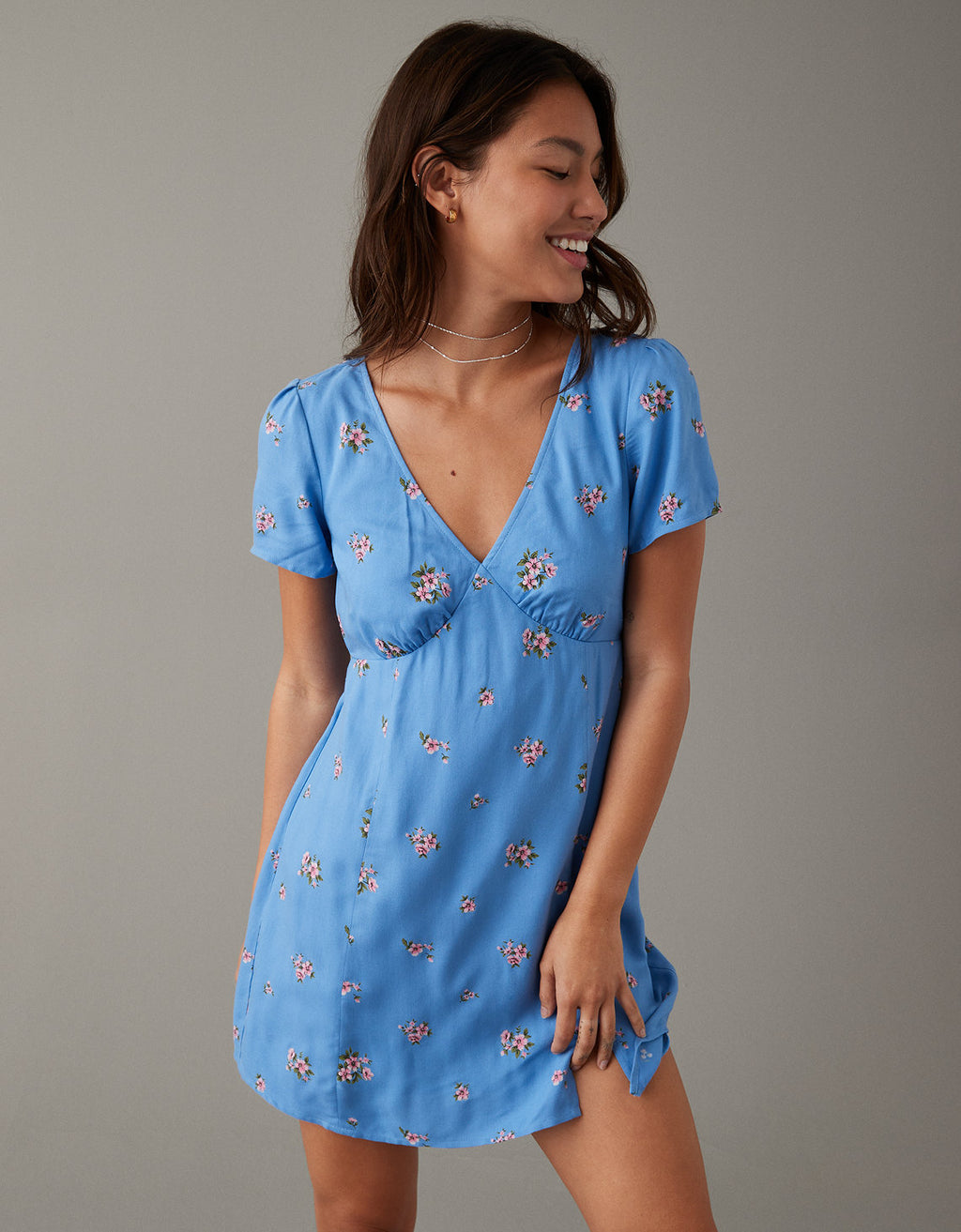 Vestido camisero Ae en lana - Azul 1399_7251_400_of