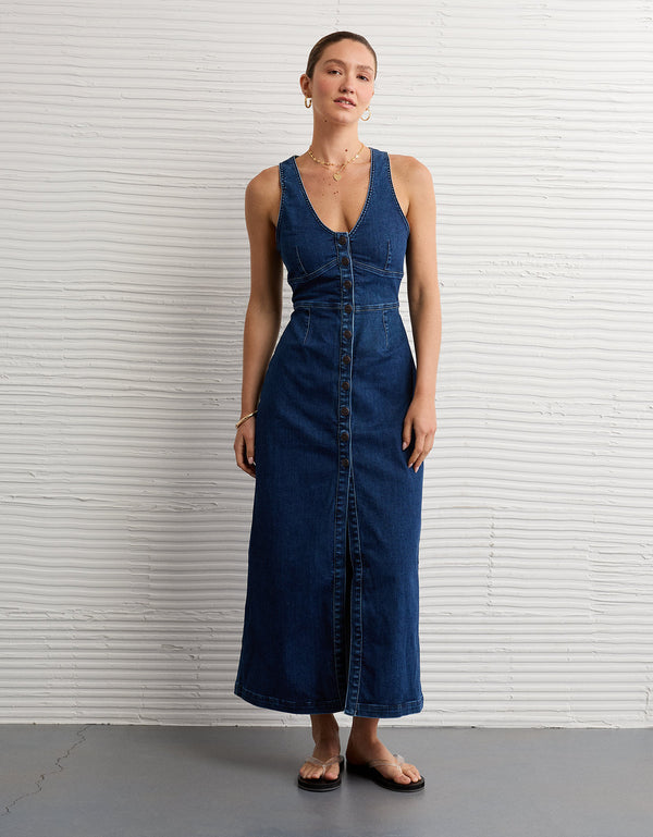 Vestido Jean con botones delanteros - Generico