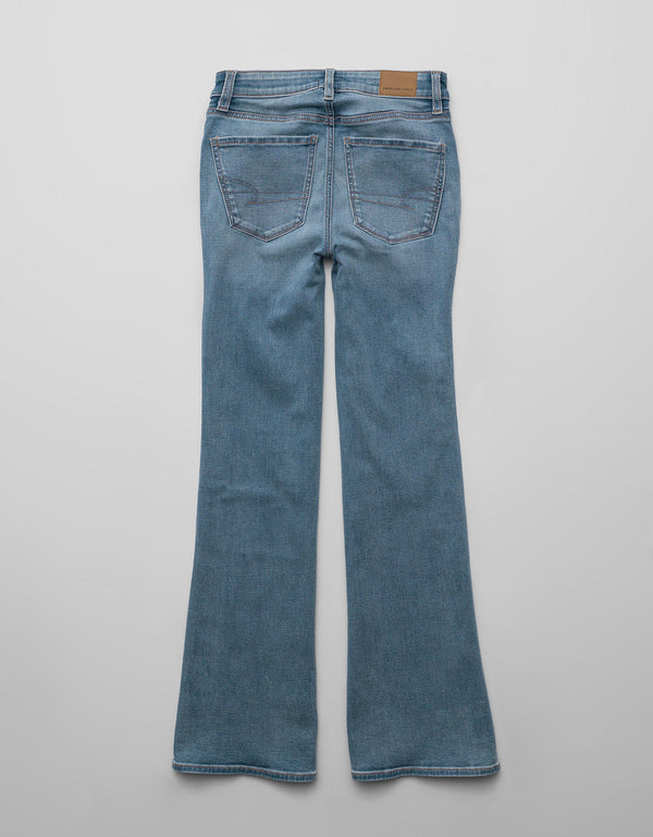 Jean Flare de Tiro Alto Bota Campana Mujer AE - Generico