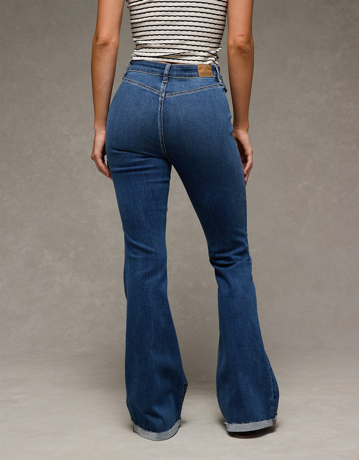 Jean Flare Tiro Alto Ae - Azul 1436_5724_599_ob