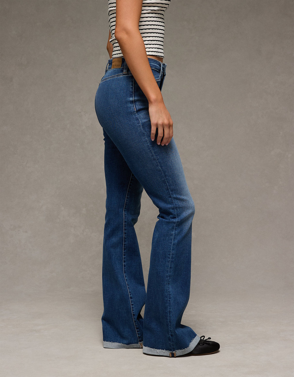 Jean Flare Tiro Alto Ae - Azul 1436_5724_599_os