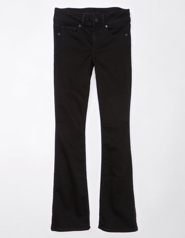 Jean Ae Next Level de tiro bajo Kick Bootcut - Negro