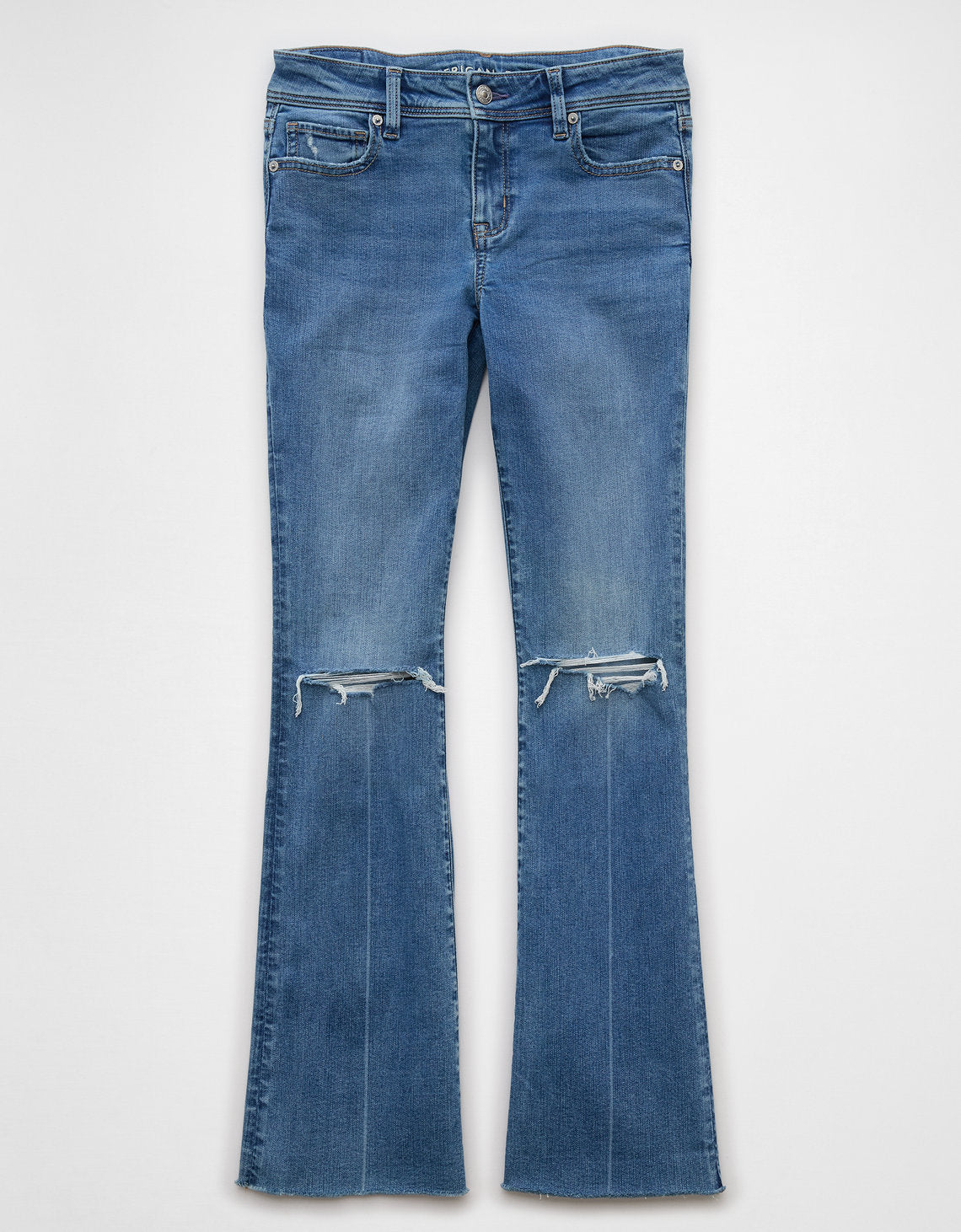 Jean kick bootcut con rotos de tiro bajo de mujer AE - Generico 1437_5538_826_f