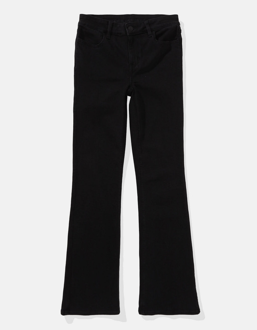 Jean kick bootcut de tiro bajo de mujer AE - Negro 1437_5552_001_f